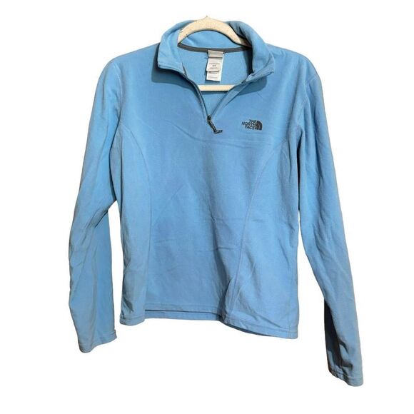 The North Face Jacket Womens Medium Blue Glacier 1/4 Zip Fleece Pullover - Picture 1 of 7